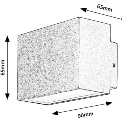 Rabalux - LED Kinkiet zewnętrzny LED/7W/230V IP54 czarny