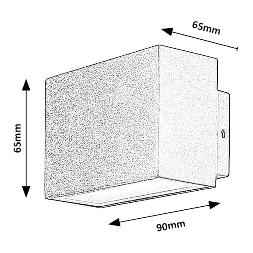 Rabalux - LED Kinkiet zewnętrzny LED/7W/230V IP54 czarny