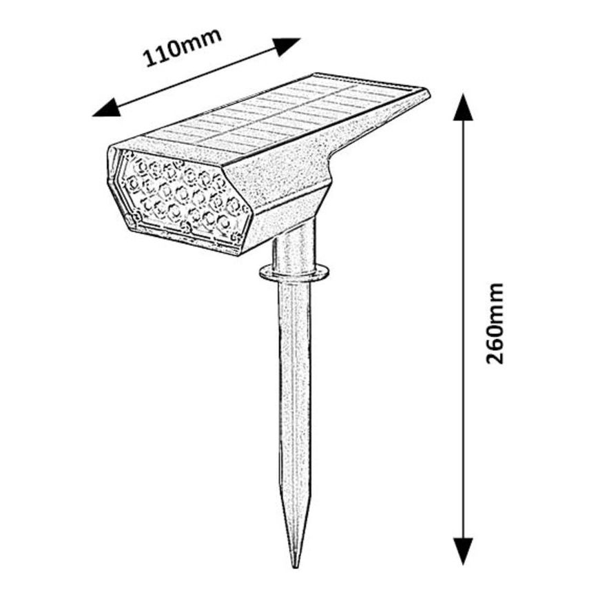 Rabalux - LED Oświetlenie solarne LED/0,5W/3,7V IP65 czarny
