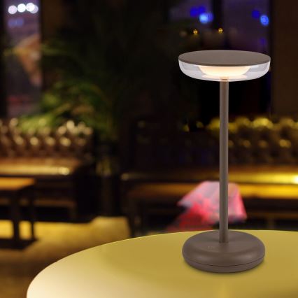 Rabalux - LED Ściemnialna ładowalna zewnętrzny lampa LED/6W/5V IP44 1800 mAh brązowy