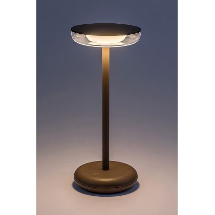 Rabalux - LED Ściemnialna ładowalna zewnętrzny lampa LED/6W/5V IP44 1800 mAh brązowy