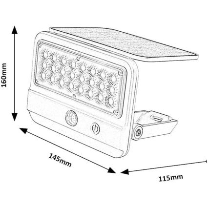 Rabalux - LED Kinkiet solarny z czujnikiem LED/7W/3,7V IP54 biały