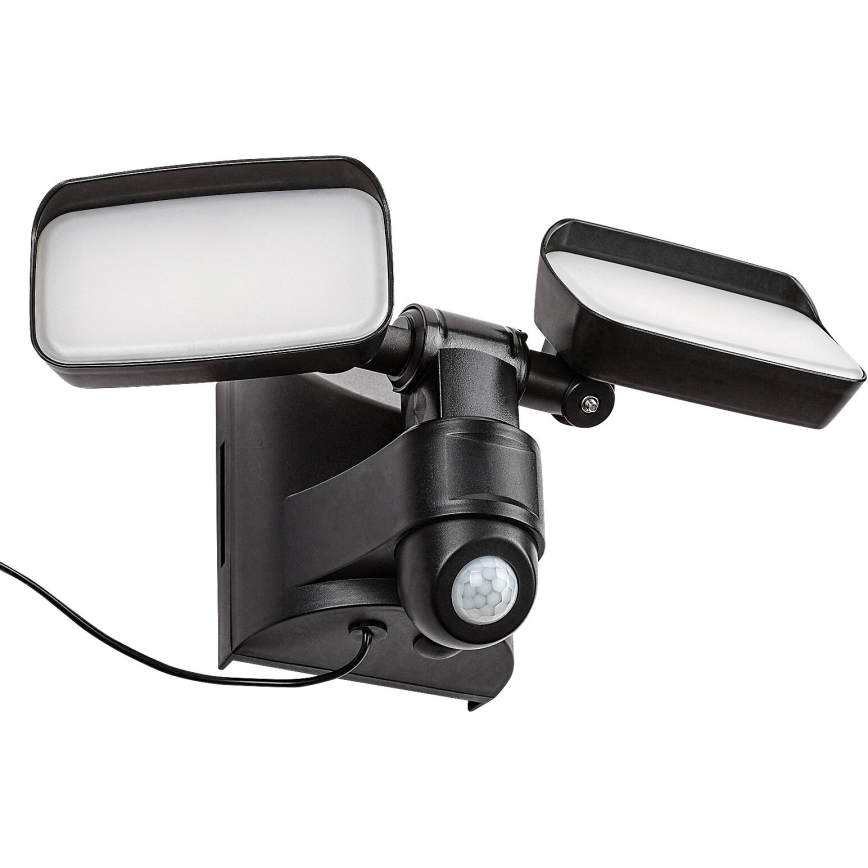 Rabalux - Elastyczna lampa ścienna LED solarna z czujnikiem i zewnętrznym panelem 2xLED/5W/3,7V IP54 czarna 600 mAh