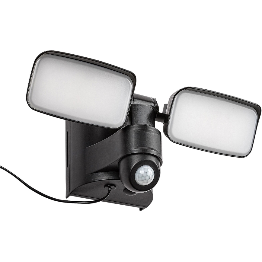 Rabalux - Elastyczna lampa ścienna LED solarna z czujnikiem i zewnętrznym panelem 2xLED/5W/3,7V IP54 czarna 600 mAh
