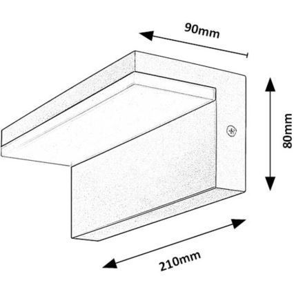 Rabalux - LED Kinkiet zewnętrzny LED/10W/230V IP54 czarny