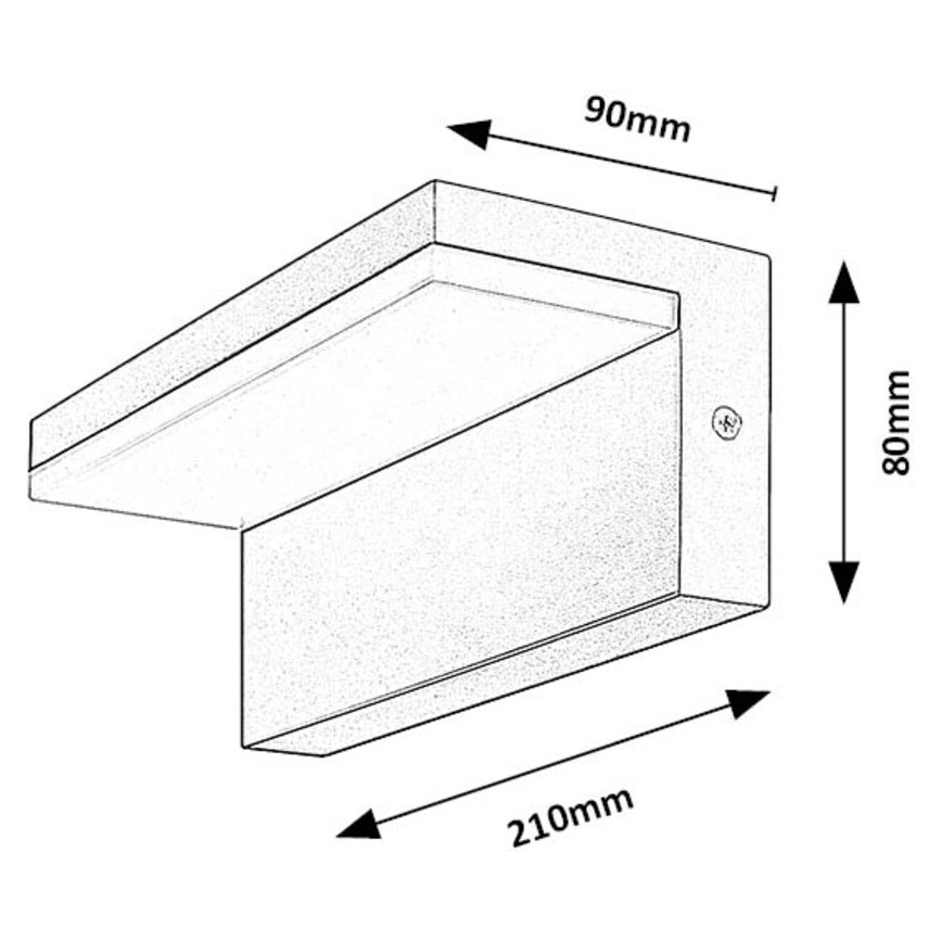 Rabalux - LED Kinkiet zewnętrzny LED/10W/230V IP54 czarny