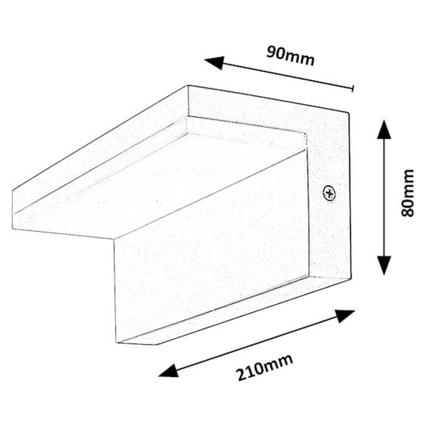 Rabalux - LED Kinkiet zewnętrzny LED/10W/230V IP54 biały