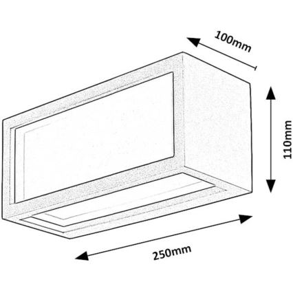 Rabalux - LED Kinkiet zewnętrzny LED/10W/230V IP54 czarny