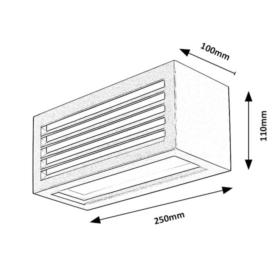 Rabalux - LED Kinkiet zewnętrzny LED/10W/230V IP54 czarny