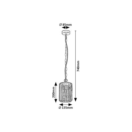 Rabalux - Żyrandol zewnętrzny 1xE27/40W/230V IP44