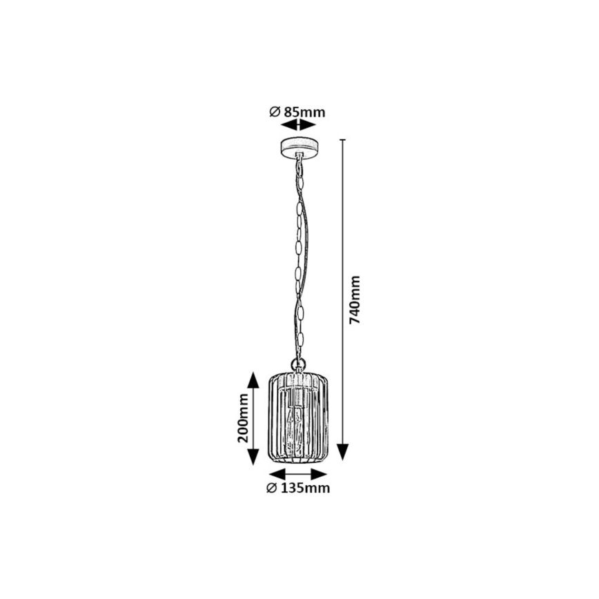 Rabalux - Żyrandol zewnętrzny 1xE27/40W/230V IP44