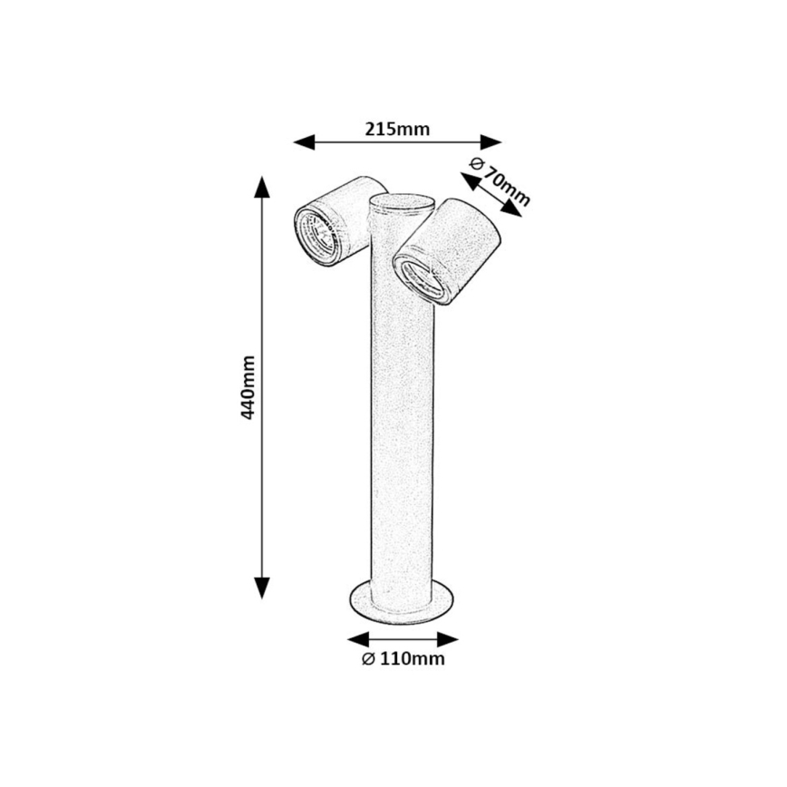 Rabalux - Lampa zewnętrzna 2xGU10/35W/230V IP44