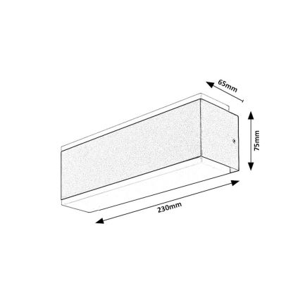 Rabalux - LED Kinkiet zewnętrzny LED/12W/230V IP54