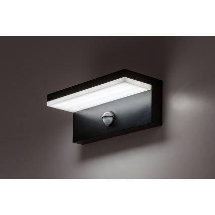 Rabalux - LED Kinkiet zewnętrzny z czujnikiem LED/9W/230V 2700/4000/6500K IP54 czarny
