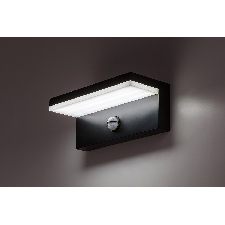 Rabalux - LED Kinkiet zewnętrzny z czujnikiem LED/9W/230V 2700/4000/6500K IP54 czarny