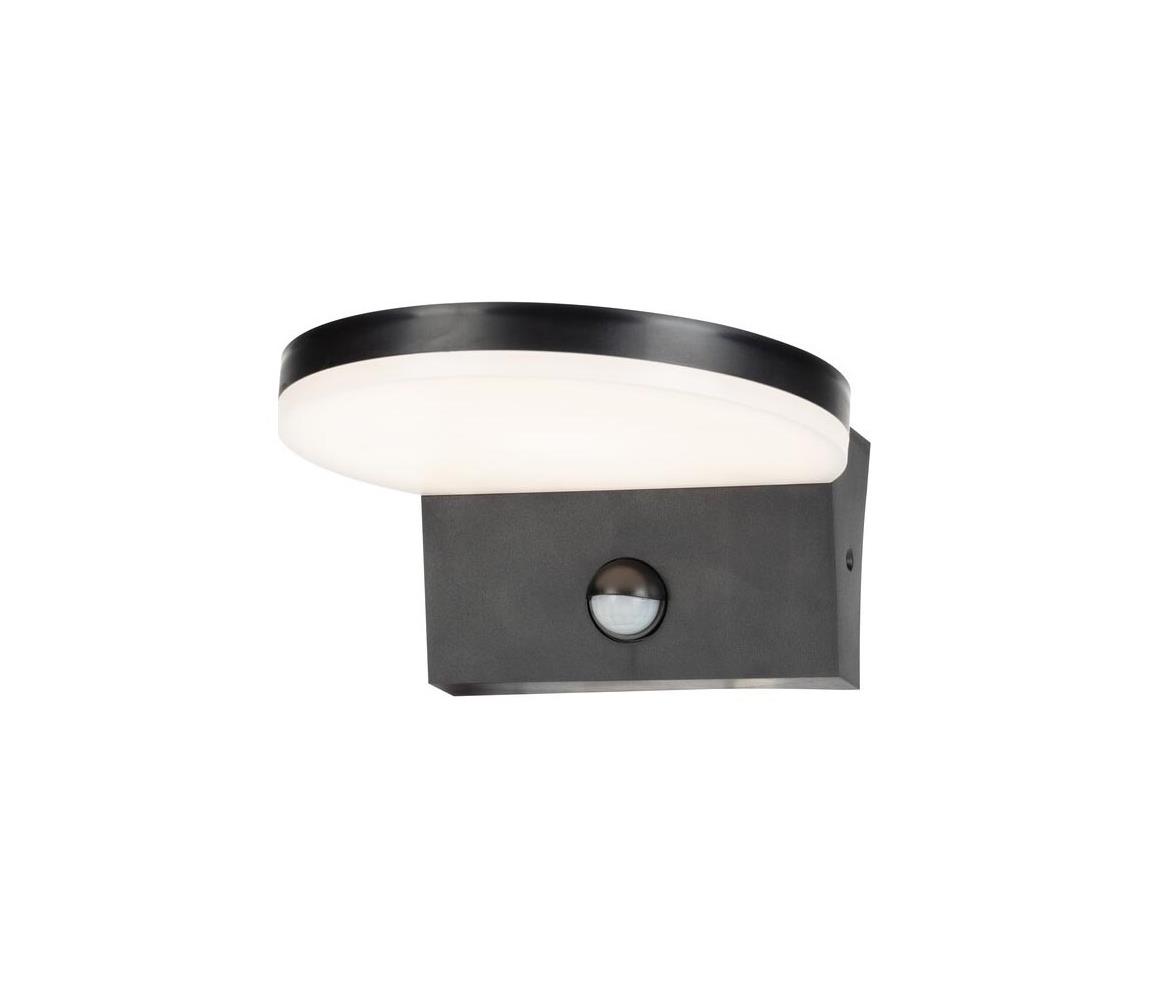 Rabalux 77119 -LED Kinkiet zewnętrzny z czujnikiem BATIDA LED/9W/230V IP54 czarny