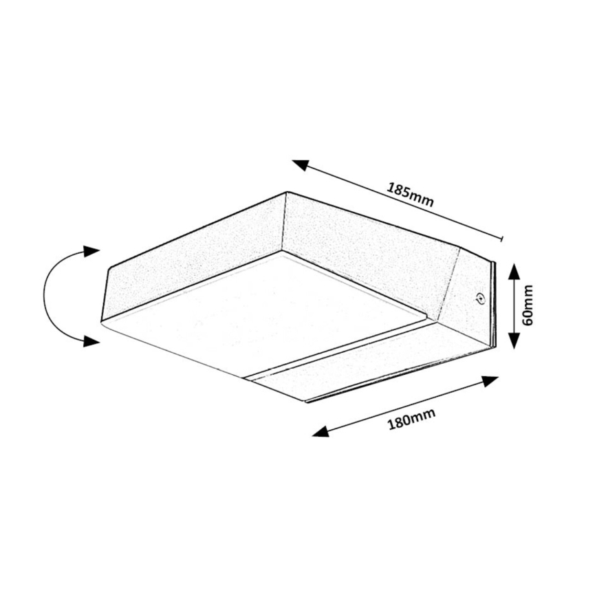 Rabalux - LED Kinkiet zewnętrzny LED/14W/230V 2700/4000/6500K IP54