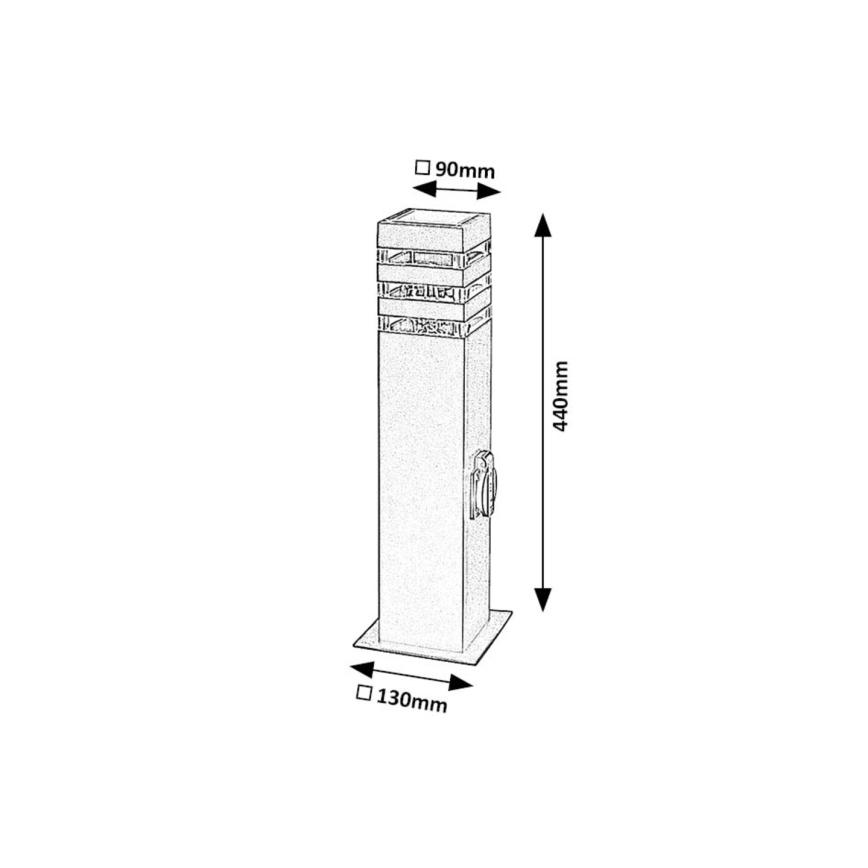 Rabalux - Lampa zewnętrzna z gniazdem 1xE27/12W/230V IP44
