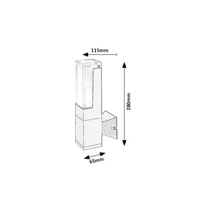 Rabalux - LED zewnętrzna lampa ścienna LED/7W/230V 2700/4000/6000K IP54