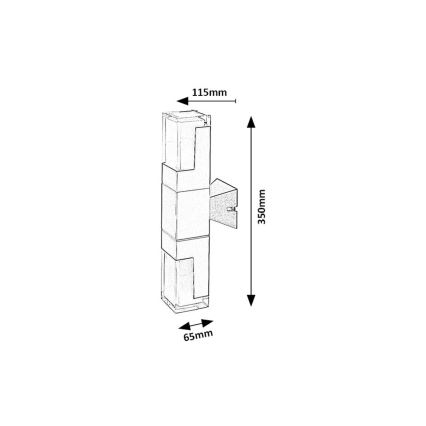 Rabalux - LED Kinkiet zewnętrzny LED/12W/230V 2700/4000/6000K IP54