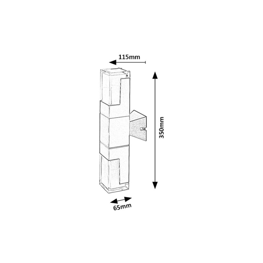 Rabalux - LED Kinkiet zewnętrzny LED/12W/230V 2700/4000/6000K IP54