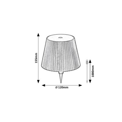 Rabalux - LED ściemnialny ładowalny abażur na butelkę LED/2W/5V IP44