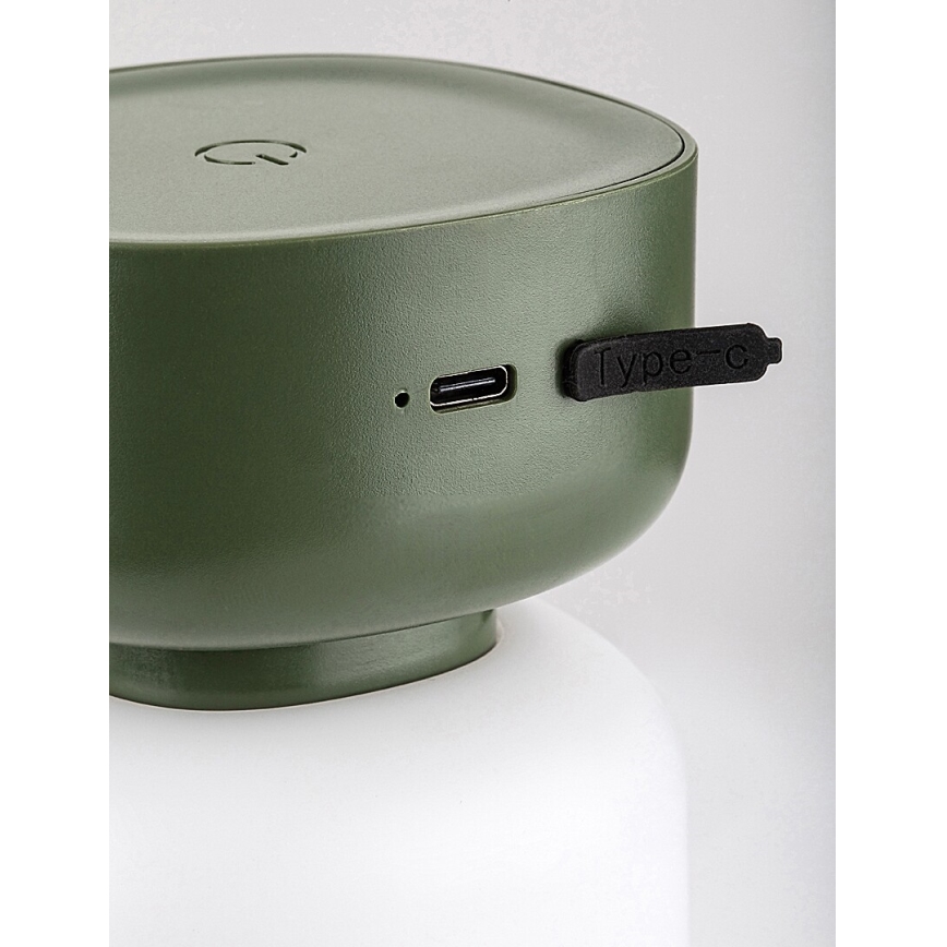 Rabalux - LED Zewnętrzna akumulatorowa ściemnialna dotykowa lampa stołowa LED/3W/5V IP44 zielony