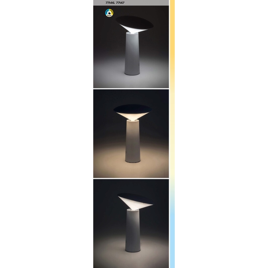 Rabalux - LED Ściemnialna akumulatorowa dotykowa lampa stołowa POLPERRO LED/3W/3,7V 1200mAh biała