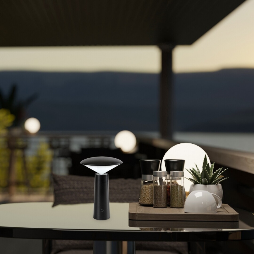 Rabalux - LED Ściemnialna akumulatorowa dotykowa lampa stołowa POLPERRO LED/3W/3,7V 1200mAh czarna