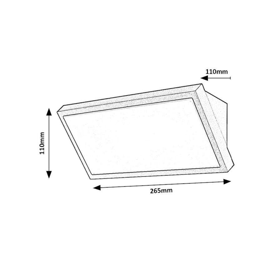 Rabalux - LED Kinkiet zewnętrzny LED/18W/230V 2700/4000/6500K IP65