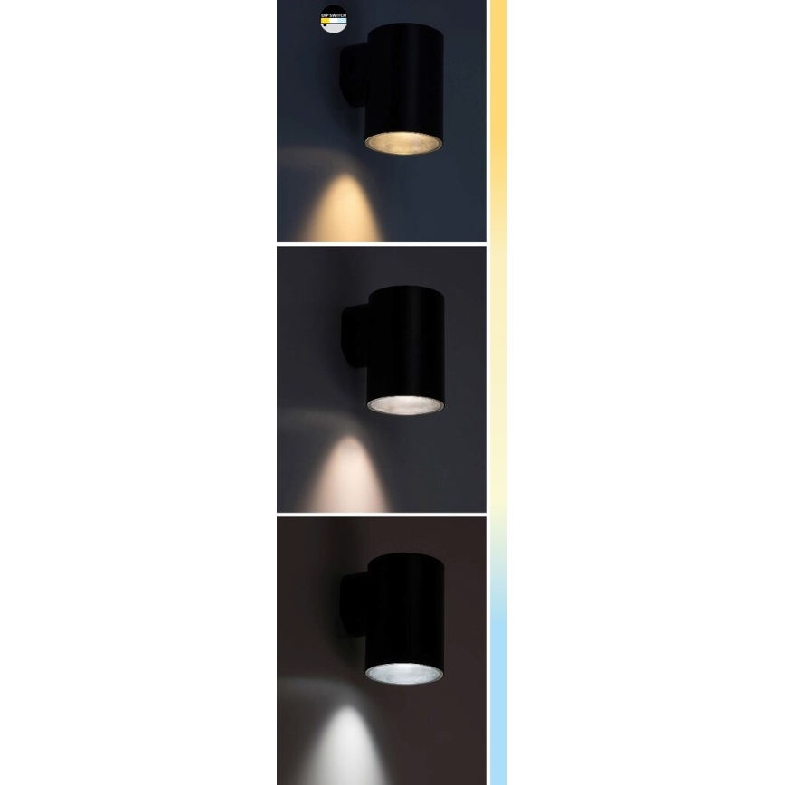 Rabalux - LED Kinkiet zewnętrzny LED/9W/230V 2700/4000/6500K IP65 czarny