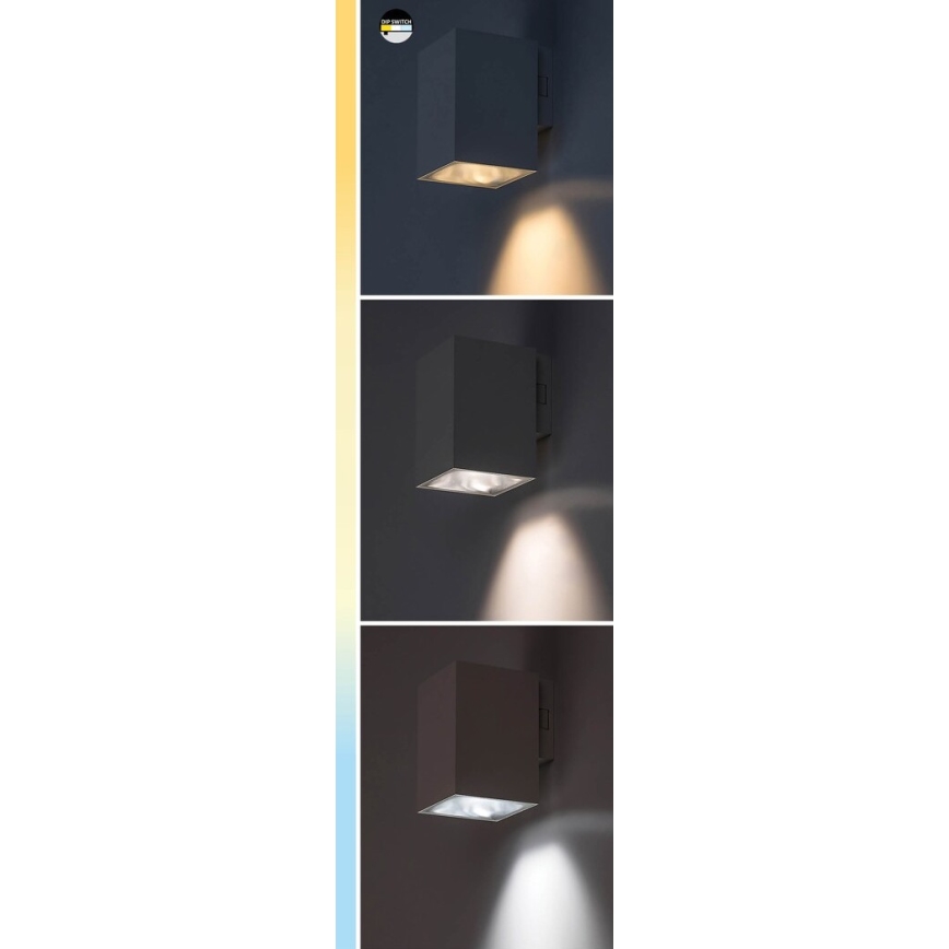Rabalux - LED Kinkiet zewnętrzny LED/18W/230V 2700/4000/6500K IP65 czarny