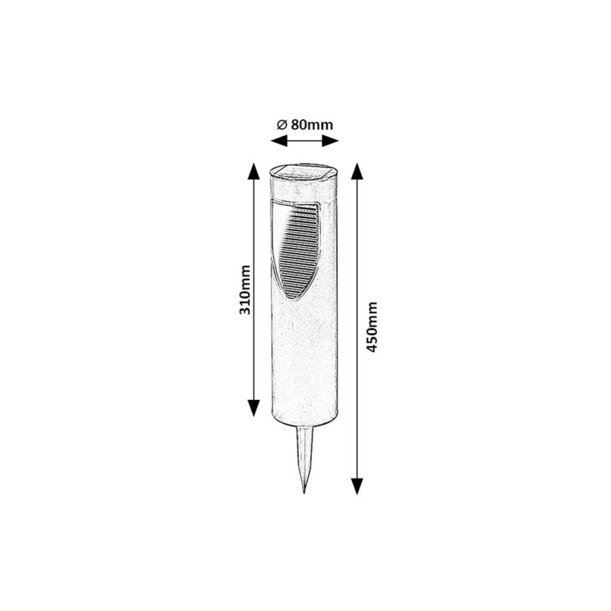 Rabalux - LED Lampa solarna LED/0,1W/1,2V 600mAh IP44