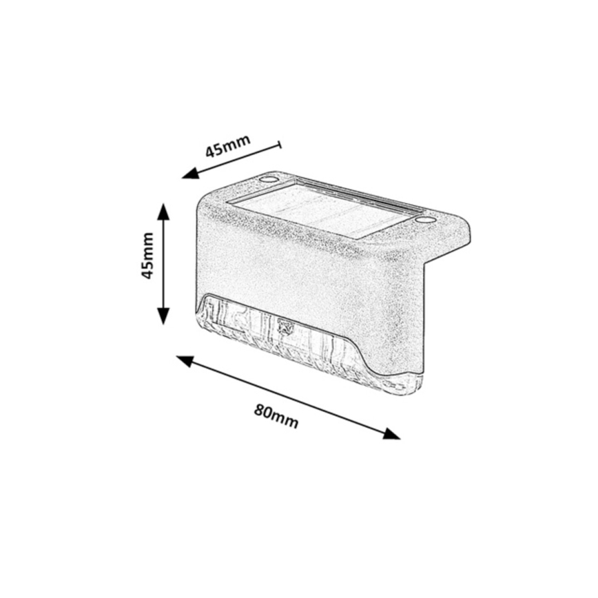 Rabalux - ZESTAW 4x solarnych opraw ściennych LED z czujnikiem zmierzchu LED/0,06W/1,2V 300 mAh IP44