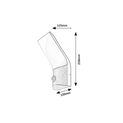 Rabalux - LED Kinkiet zewnętrzny z czujnikiem LED/10W/230V IP54