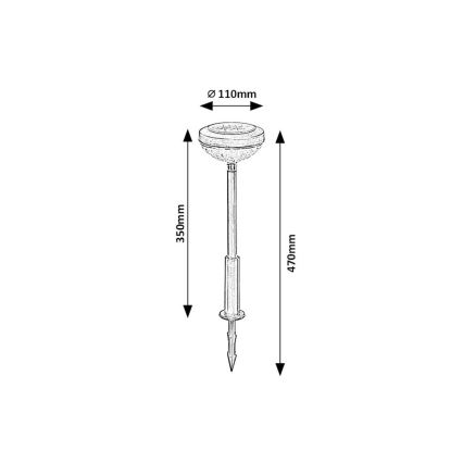 Rabalux - LED RGB Oświetlenie solarne LED/0,1W/1,2V 600mAh IP44