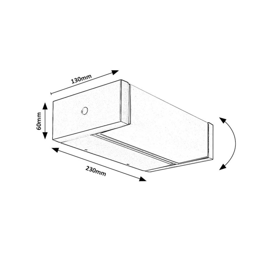 Rabalux - LED Kinkiet zewnętrzny LED/18W/230V IP54