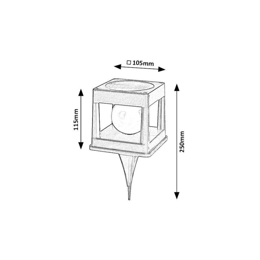 Rabalux - LED Oświetlenie solarne LED/0,3W/3,7V IP44