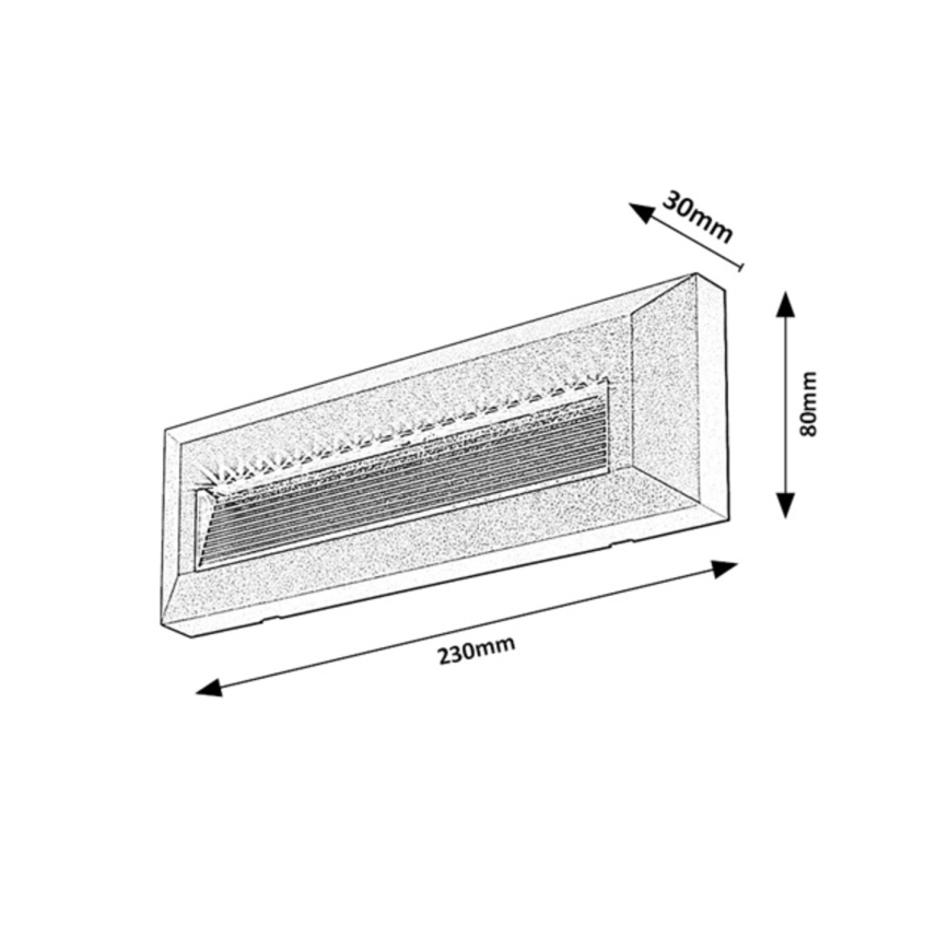 Rabalux - Zewnętrzny kinkiet LED/6W/230V IP65 czarny