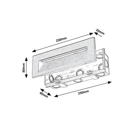 Rabalux - LED Zewnętrzny kinkiet LED/6W/230V IP65 czarny