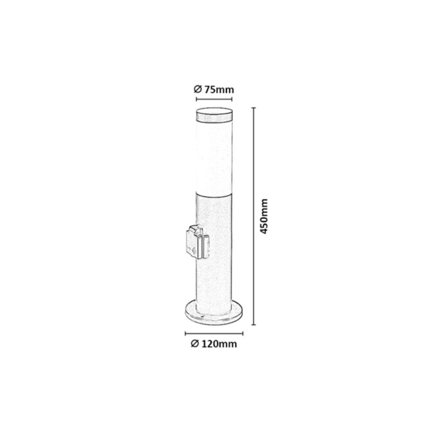 Rabalux - Lampa zewnętrzna z gniazdkiem 1xE27/25W/230V IP44