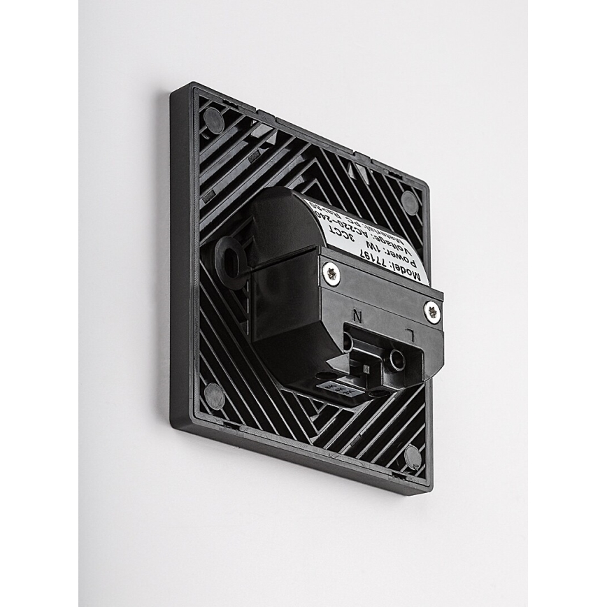 Rabalux - LED oprawa schodowa z czujnikiem ruchu i zmierzchu LED/1W/230V 3000/4500/6500K czarna