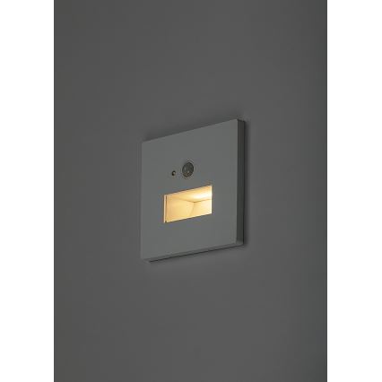 Rabalux - Oprawa schodowa LED z czujnikiem ruchu i zmierzchu LED/1W/230V 3000/4500/6500K biała
