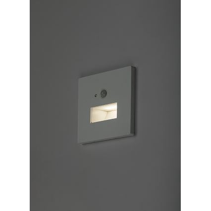 Rabalux - Oprawa schodowa LED z czujnikiem ruchu i zmierzchu LED/1W/230V 3000/4500/6500K biała