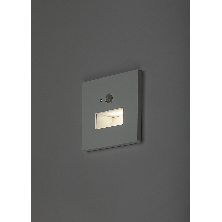 Rabalux - Oprawa schodowa LED z czujnikiem ruchu i zmierzchu LED/1W/230V 3000/4500/6500K biała