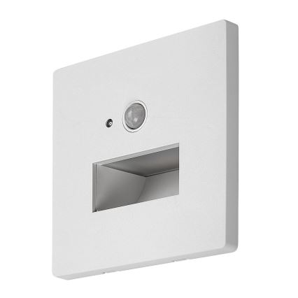 Rabalux - Oprawa schodowa LED z czujnikiem ruchu i zmierzchu LED/1W/230V 3000/4500/6500K biała