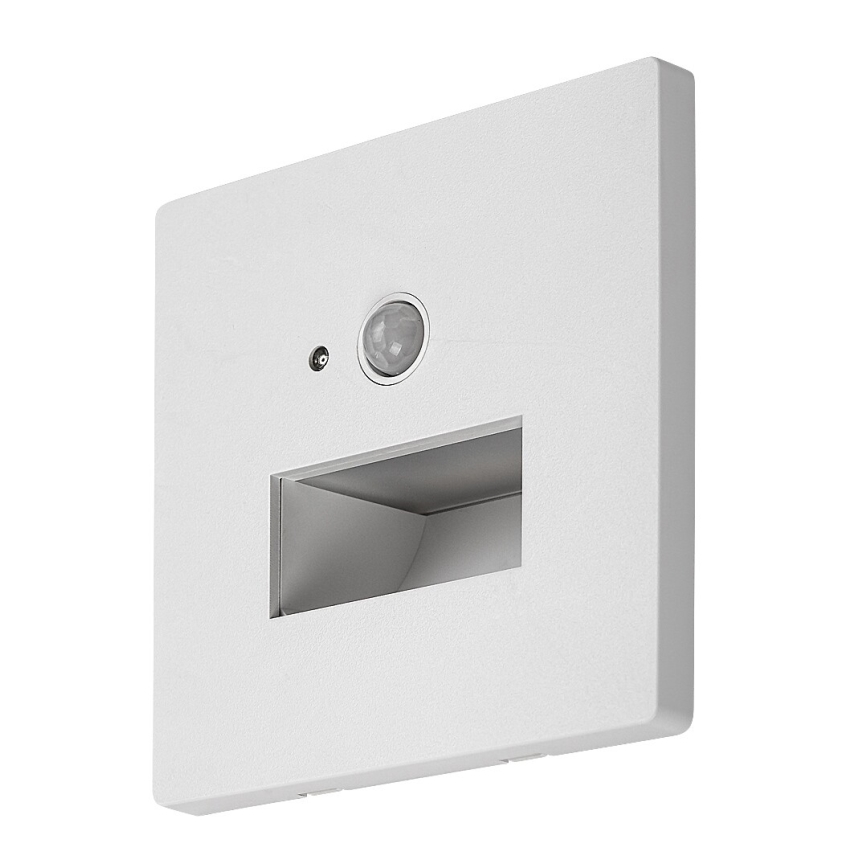 Rabalux - Oprawa schodowa LED z czujnikiem ruchu i zmierzchu LED/1W/230V 3000/4500/6500K biała