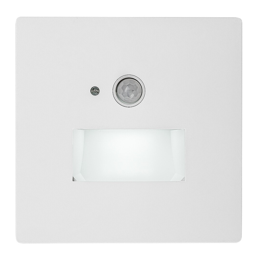 Rabalux - Oprawa schodowa LED z czujnikiem ruchu i zmierzchu LED/1W/230V 3000/4500/6500K biała