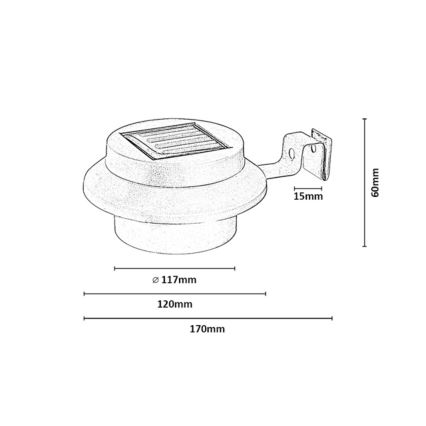 Rabalux - ZESTAW 2x solarnych kinkietów LED/0,06W/1,2V 300 mAh IP44