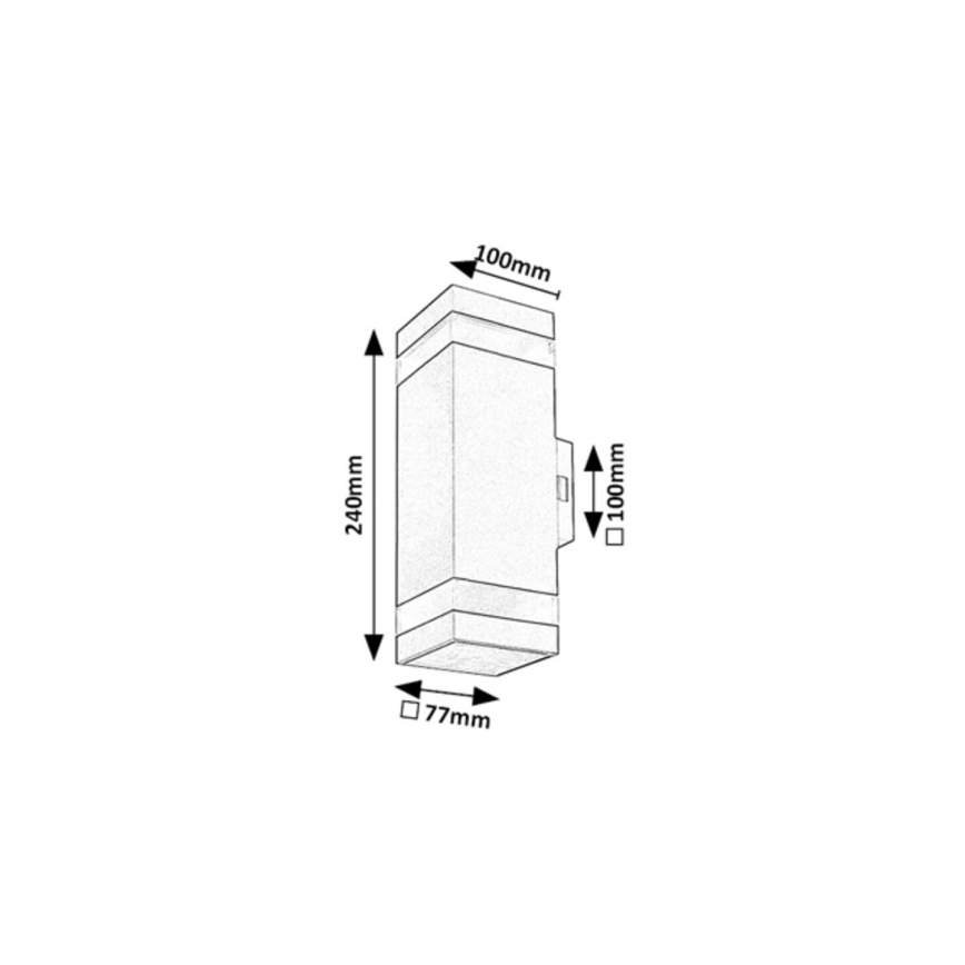 Rabalux - Zewnętrzny kinkiet LED/16W/230V IP65 antracyt